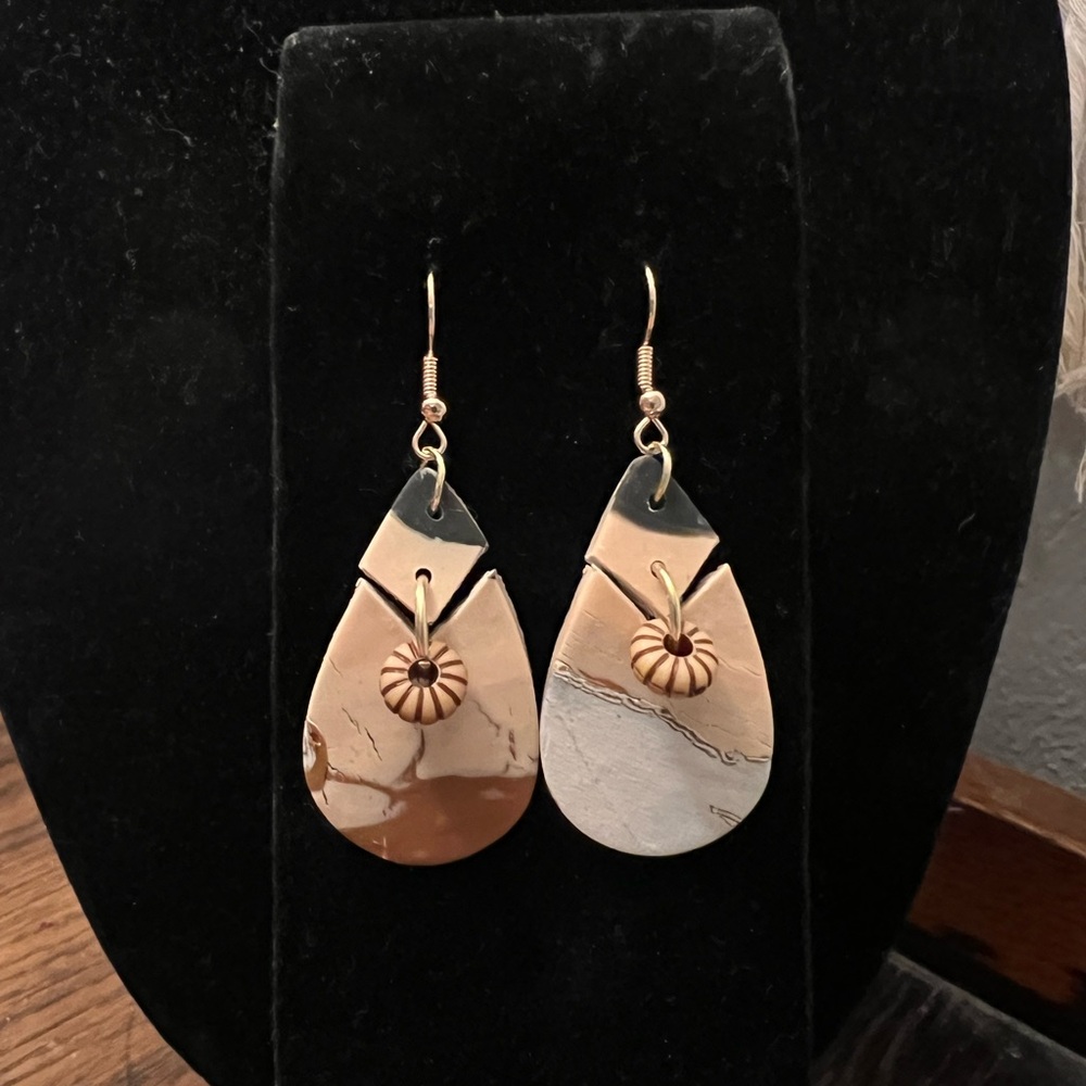 Chic Gold and Silver Teardrop Earrings